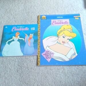 Walt Disney’s Cinderella Paper Doll Book New Uncut Plus Reading Book NEW